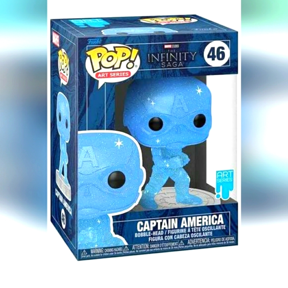 Captain America funko pop ART SERIES! RARE!! FULLY SEALED IN HARD CASE